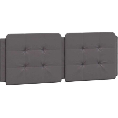  Krevet s madracem sivi 140x190 cm od umjetne kože Slike