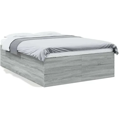  Okvir za krevet boja hrasta 140x190 cm od konstruiranog drva
