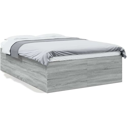  Posteljni okvir siva sonoma 140x190 cm inženirski les Slike