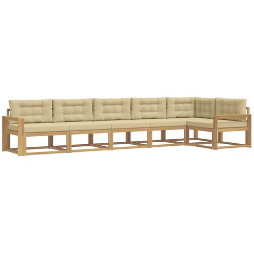 vidaXL Zunanja garnitura za sedenje 4 pcs Bela in bež Poliester, (5000282134) Cene