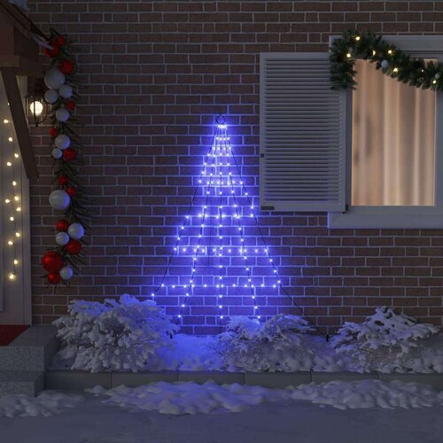 VidaXL LED božićno drvce s 112 LED svjetlima Plava 511 cm Metal Slike