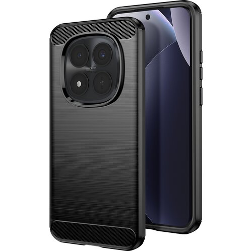 AVIZAR Ovitek za Redmi Note 15 Pro Plus iz silikona z učinkom karbona in brušeno teksturo, Črna, (5000190639) Cene