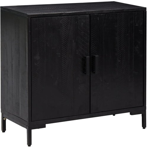 Maison Chic Komoda - Predalnik črna 75x35x70 cm trdna borovina, (21715674) Cene