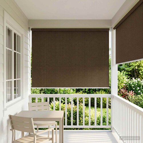  Vanjska roleta 90% blokada UV zraka Smeđa 80 x 230 cm HDPE Slike
