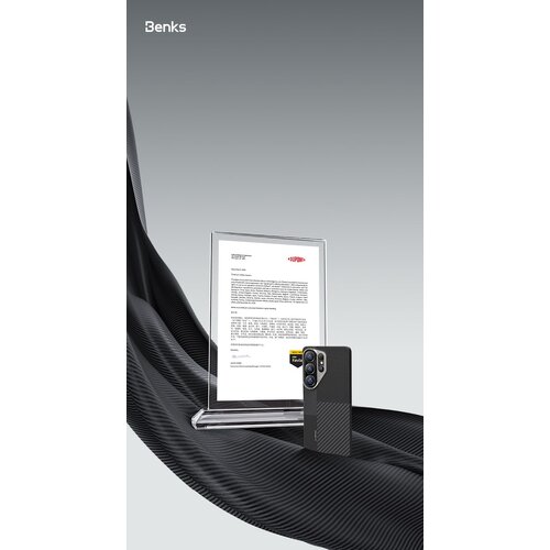 Benks Montage Magnetic Armor Air Kevlar maska s metalnim okvirom za Samsung Galaxy S26 crna Slike