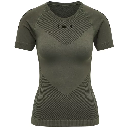 Hummel Funkcionalna majica 'First Seamless' oliva / črna