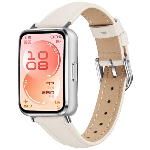 INF Huawei Usnjen Slim Trak za Band 11/11 Pro &ndash; Dvoslojno Usnje, Zaponka Beige, (5000264392) Cene