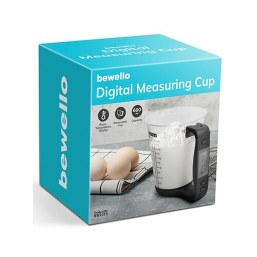 Bewello Merilna posoda z digitalno tehtnico na baterije 600ml Slike