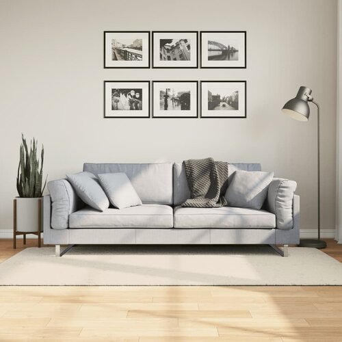 VidaXL Preproga ISTAN visoka vlakna sijoč videz krem 100x200 cm Slike