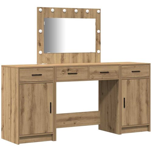  Toaletni stol 3 pcs Smeđa 78,5 x 41 x 135 cm Konstruirano drvo Slike