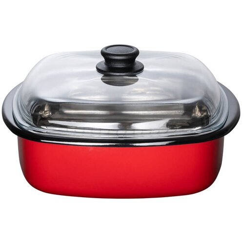 RIESS Kozica za kuhanje na sopari Color Rot 28x28cm / 4,5l / indukcija / inox, steklo, (5000198722) Slike