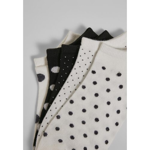 Urban Classics Accessoires No Show Socks Dots 5-Pack White/Black Slike