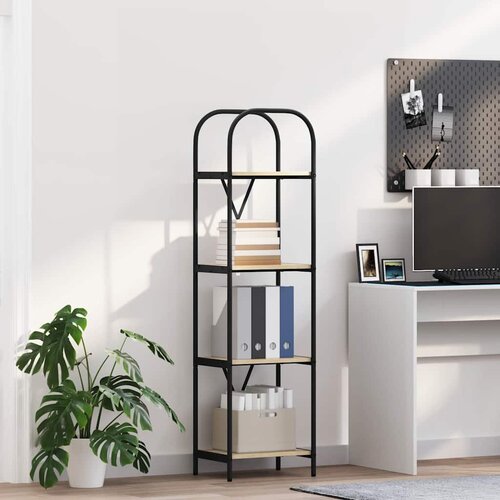 VidaXL Polica sonoma hrast 40 x 30 x 146 cm Konstruirano drvo Slike