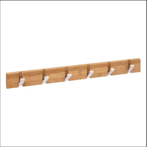 Five Čiviluk sa 6 sklopivih kukica 6x2x59,5 bambus metal Cene