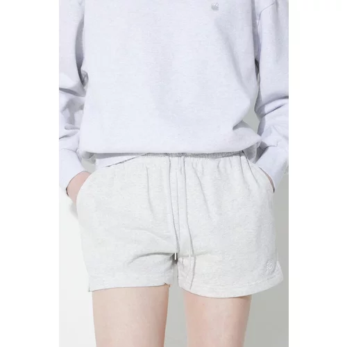 New Balance Kratke hlače French Terry ženske, siva barva, WS41500AHH