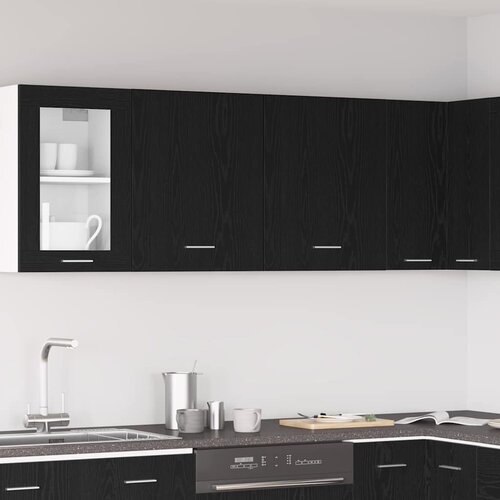 Viseći ormarić s policom Lyon 2 pcs Crni hrast 50 x 31 x 60 cm Cene