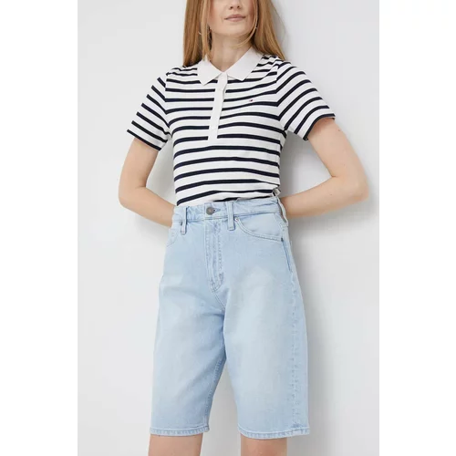 Calvin Klein Traper kratke hlače za žene, glatki materijal, visoki struk