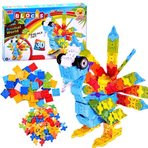  Kreativni set &scaron;arenih 3D kockica paun - 227kom Cijene