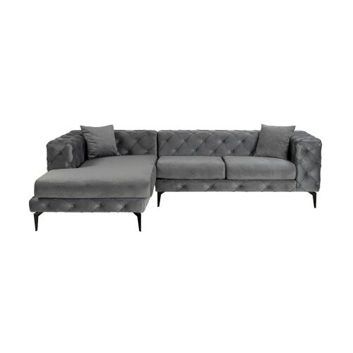 Atelier Del Sofa ugaona garnitura como eco left anthracite black Cene