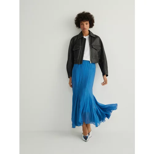 Reserved - Maxi suknja od mješavine liocela - plava