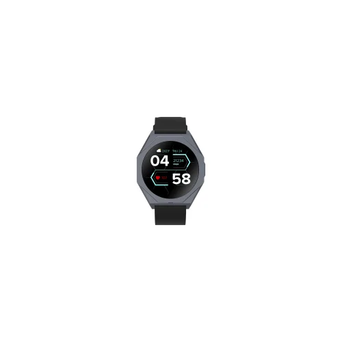 Canyon Otto SW-86, Smart watch Realtek 8762DK LCD 1.3” LTPS 360X360px, TP G+F 1+gesture 192KB Li-ion polymer battery 3.7v 280mAh,Gun aluminum alloy case middle frame+plastic bottom case+black silicone srap+gun strap buckle.host:45.4*42.4*9.6mmStrap:260*20mm 40.7g