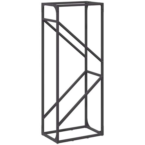  Stalak za drva crni 40x25x100 cm hladno valjani čelik Slike