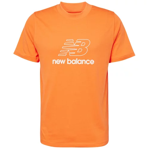 New Balance Majica oranžna / bela