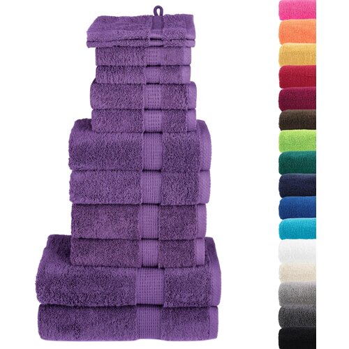 12-dijelni vrhunski set ručnika SOLUND ljubičasti 600 gsm Slike