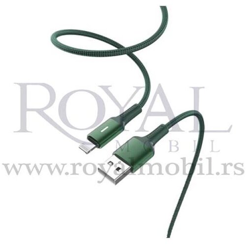  usb kabal acl charging & data ACK-73 lightning 3.1A 100cm zelena Cene