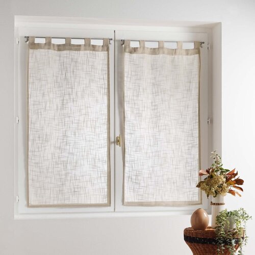 Douceur d int&amp;eacute;rieur Rjave prosojne zavese v kompletu 2 ks 60x90 cm Haltona &amp;ndash; Slike
