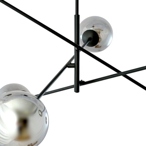  Luster na &amp;scaron;ipci LINEAR 6xE14/10W/230V crna/siva Slike