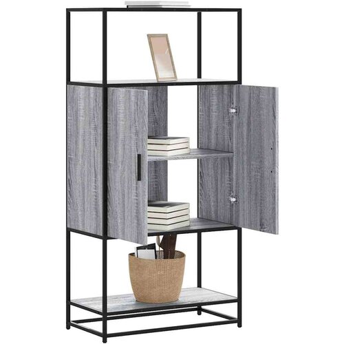 vidaXL Visoka ploča siva Sonoma 68x35x139 cm Konstruirano drvo i metal Cene