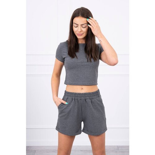 Kesi Cotton set with graphite shorts Cene