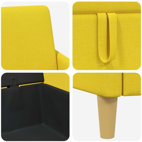 SOFA s pohranom Svijetlo žuta 72 x 78 x 87 cm Poliester Slike
