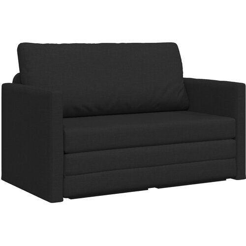 VidaXL Tlačna kavč postelja 2-v-1 Črna 124x71x78 cm Tkanina Slike