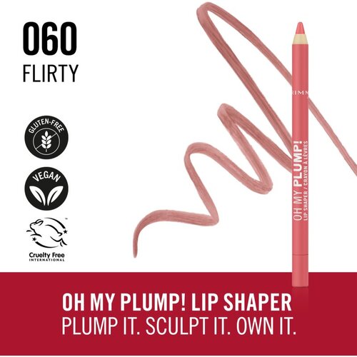 Rimmel London Oh My Plump! črtalo za ustnice odtenek 060 Flirty 1.2 g Slike