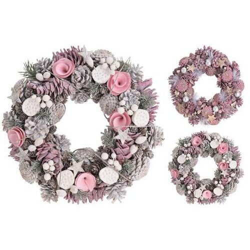  BOŽIĆNI VIJENAC 34CM PINK Cene