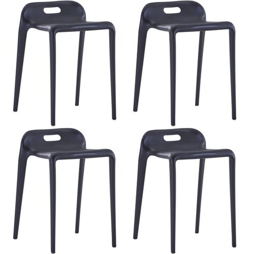  Složivi stolci 4 kom crni plastični Cijene