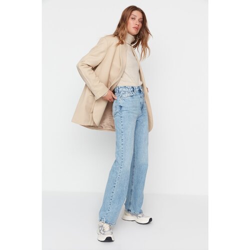 Trendyol Blue High Waist 90&amp;#039;s Wide Leg Jeans Slike