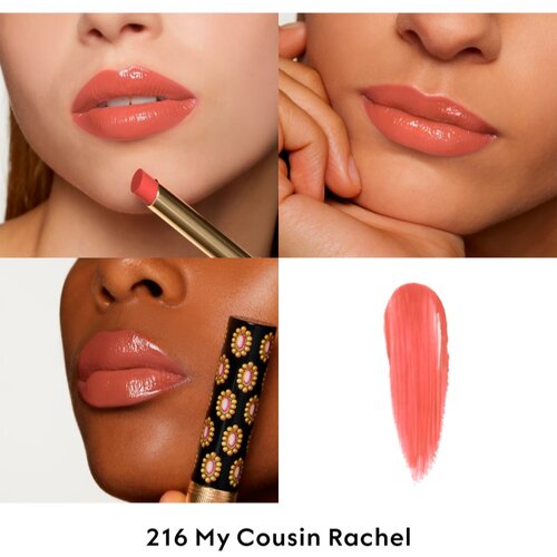 Gucci Beauty Rouge de Beaut&amp;eacute; Brillant vlažilna &amp;scaron;minka odtenek 216 My Cousin Rachel 1.8 g Slike
