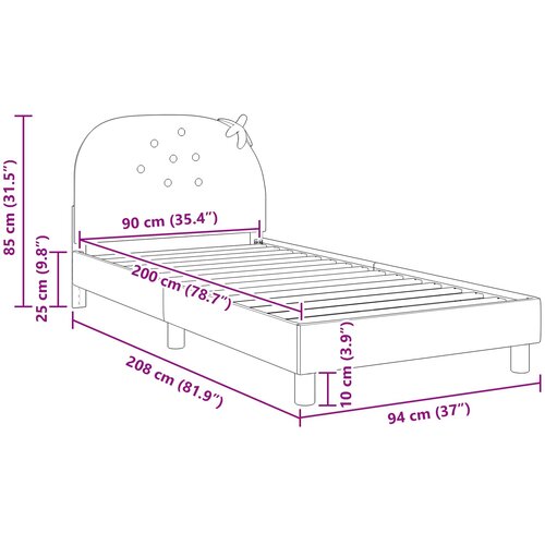  za djecu s uzglavljem Ružičasta 90 x 200 cm Bar&amp;scaron;un Slike
