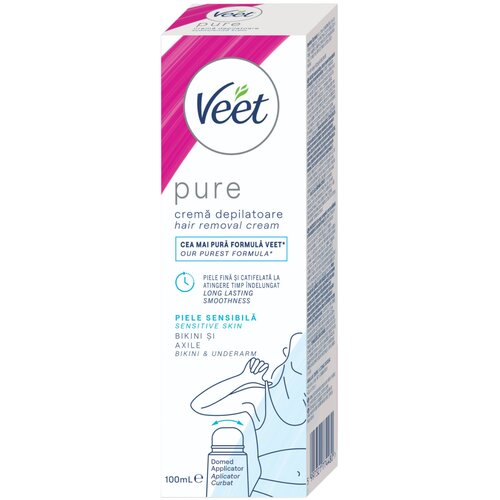 Veet Pure - depilacijska krema za bikini linijo in pazduhe - za občutljivo kožo (100 ml) Cene