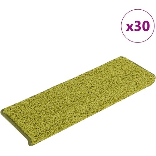  Prostirke za stepenice 30 kom 65x21x4 cm Zelene s pravokutnim rubom - Zelena 65 x 21 x 4 cm 30 Slike