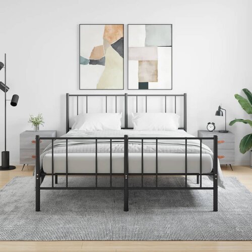 VidaXL Nočna omarica 2 kosa siva sonoma 40x35x47,5 cm inženirski les Slike