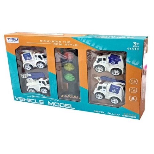 Pertini Set 4 metalna vozila policija sa semaforom 1040532 Cene