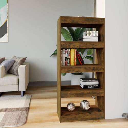 The Living Store Knjižna omara/pregrada dim. hrast 60x30x135 cm konstruiran les - Knjižna Omara, (21436402) Cene