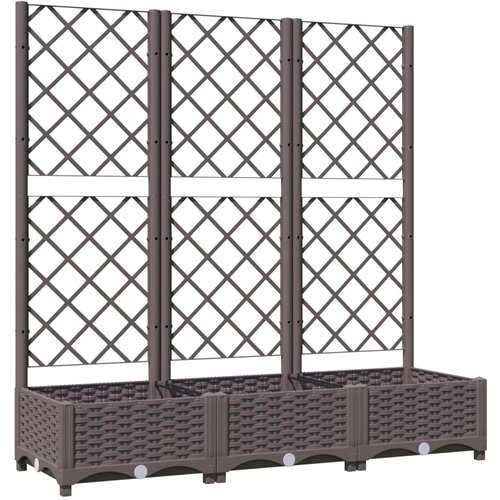 Maison Chic Cvetlično korito - Cvetlični Lonec z oporno mrežo rjavo 120x40x121,5 cm PP, (21790149) Cene