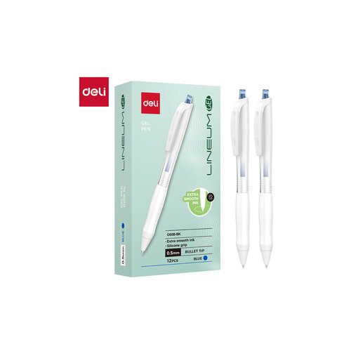Deli ROLER GEL PLAVI 0,5mm (ekstra glatko mastilo i silikonski grip) EG60B Cene