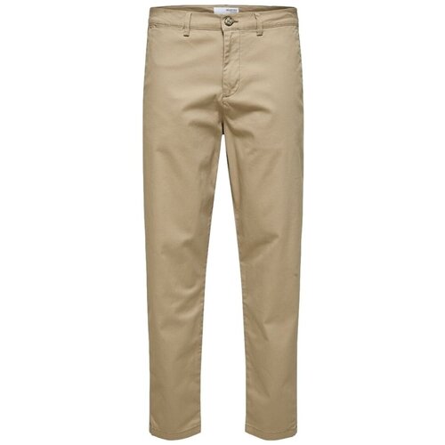 Selected Hlače Noos Slim Tape New Miles Pants - Greige Bež Slike