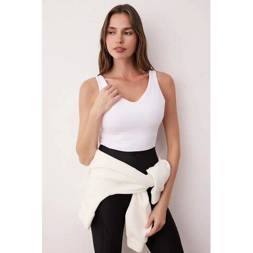 TRENDYOLMILLA Ženski top Thmaw26Ss00013, Beli Slike
